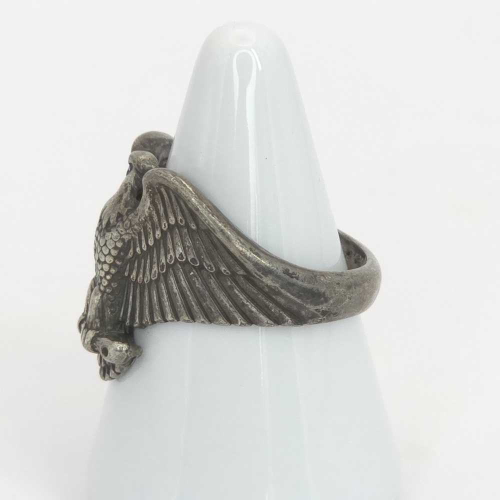 Navajo Sterling Silver 3D Large Bald Eagle Band Ring Sz‎ 11.75 12g Patriotic 925 - Picture 7 of 16